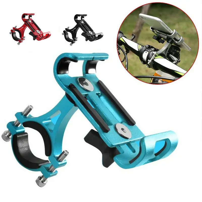 

Bike Accessories Mountain & Road Bicycle Aluminum Alloy Phone Holder, 360 Degree Rotate Phone Cage