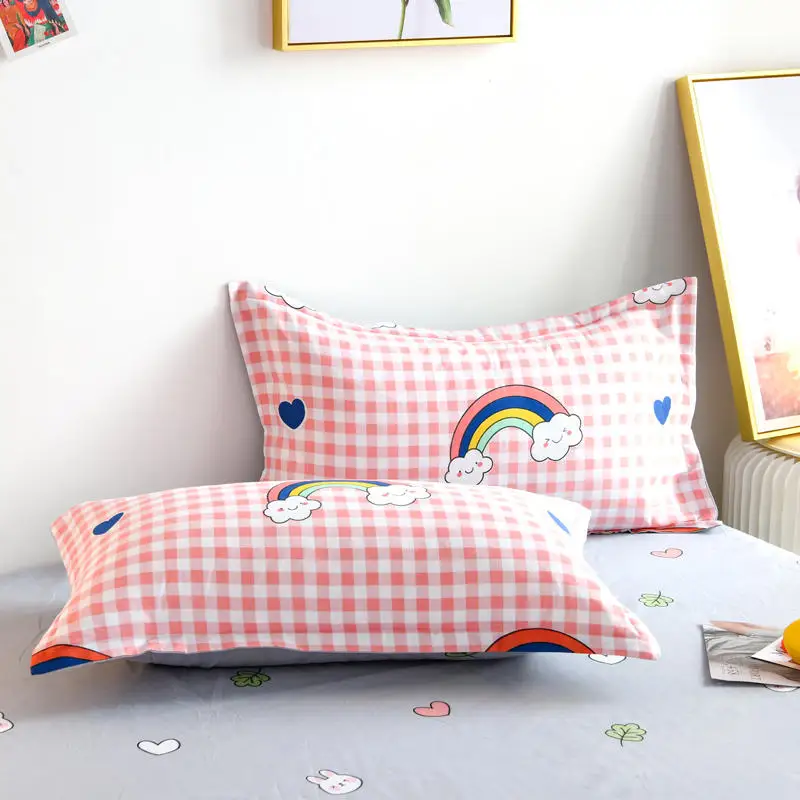 Комплект постельного белья с мультяшным рисунком пододеяльник животными для