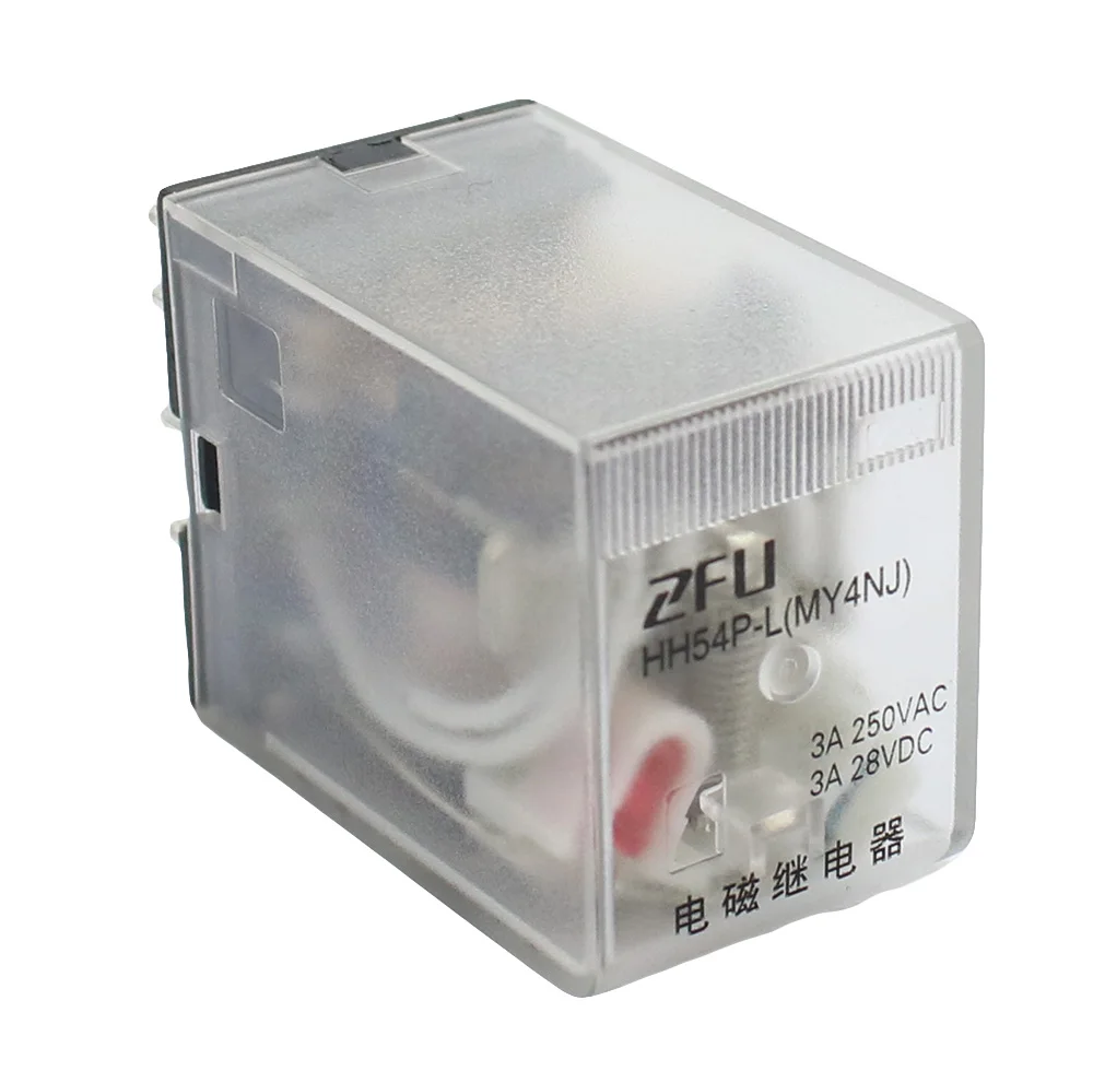 Высококачественное штепсельное реле ZFU HH54P MY4NJ PYF14A 12 В 24 36 48 110 220 постоянного