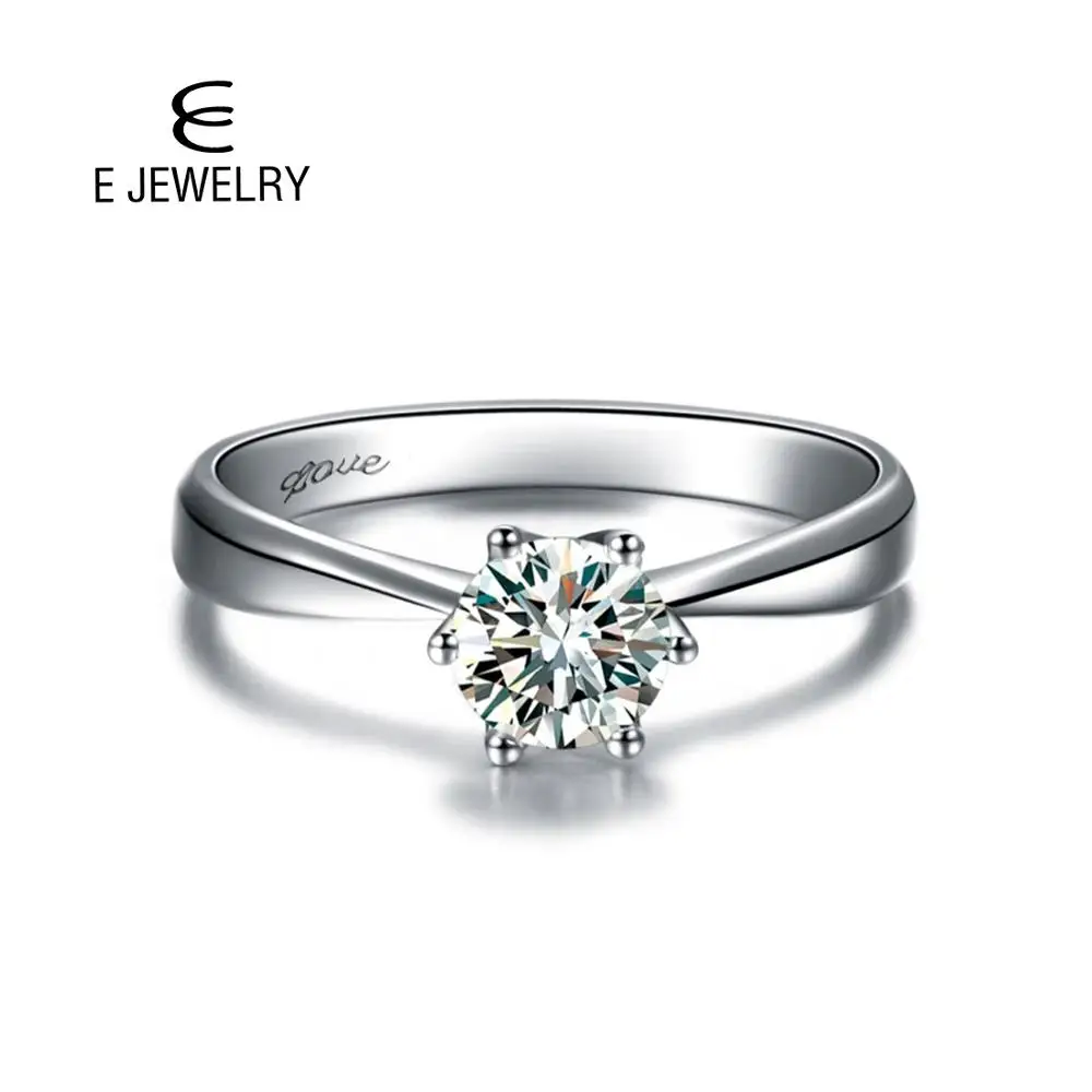 E кольца из стерлингового серебра 925 пробы женское простое классическое