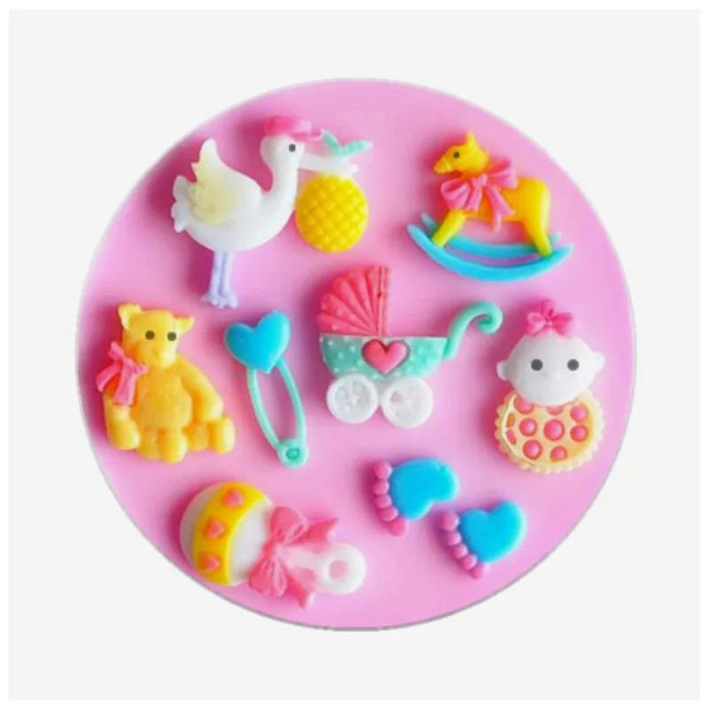 Сделай Сам выпечка детская коляска маленькая Лодыжка лебедь форма сокровищ инструмент для торта помадки