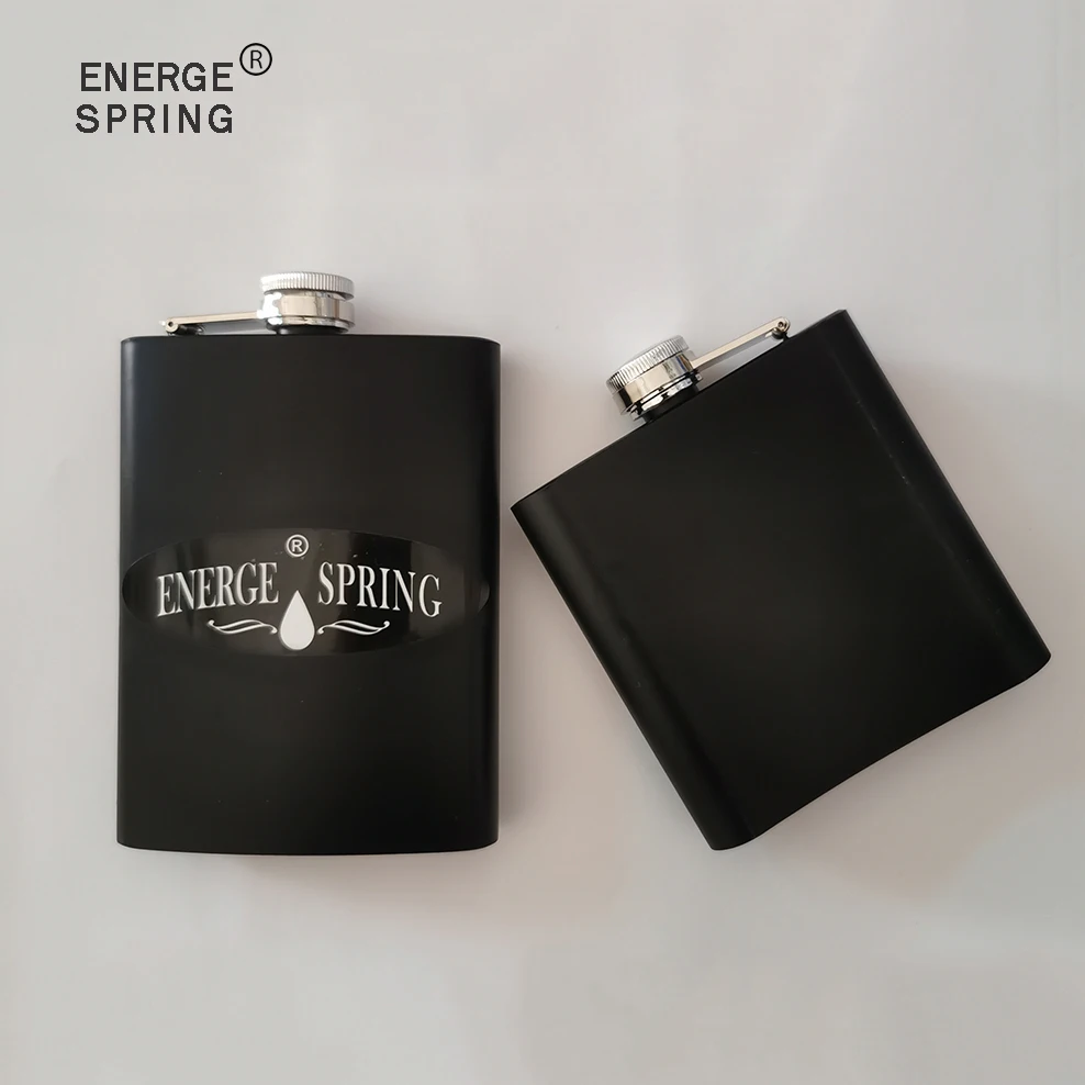 

ENERGE SPRING 6 унций/8 унций портативные уличные спиртовые фляжки матовые черные плоские фляжки из нержавеющей стали мужские подарки U-образные п...