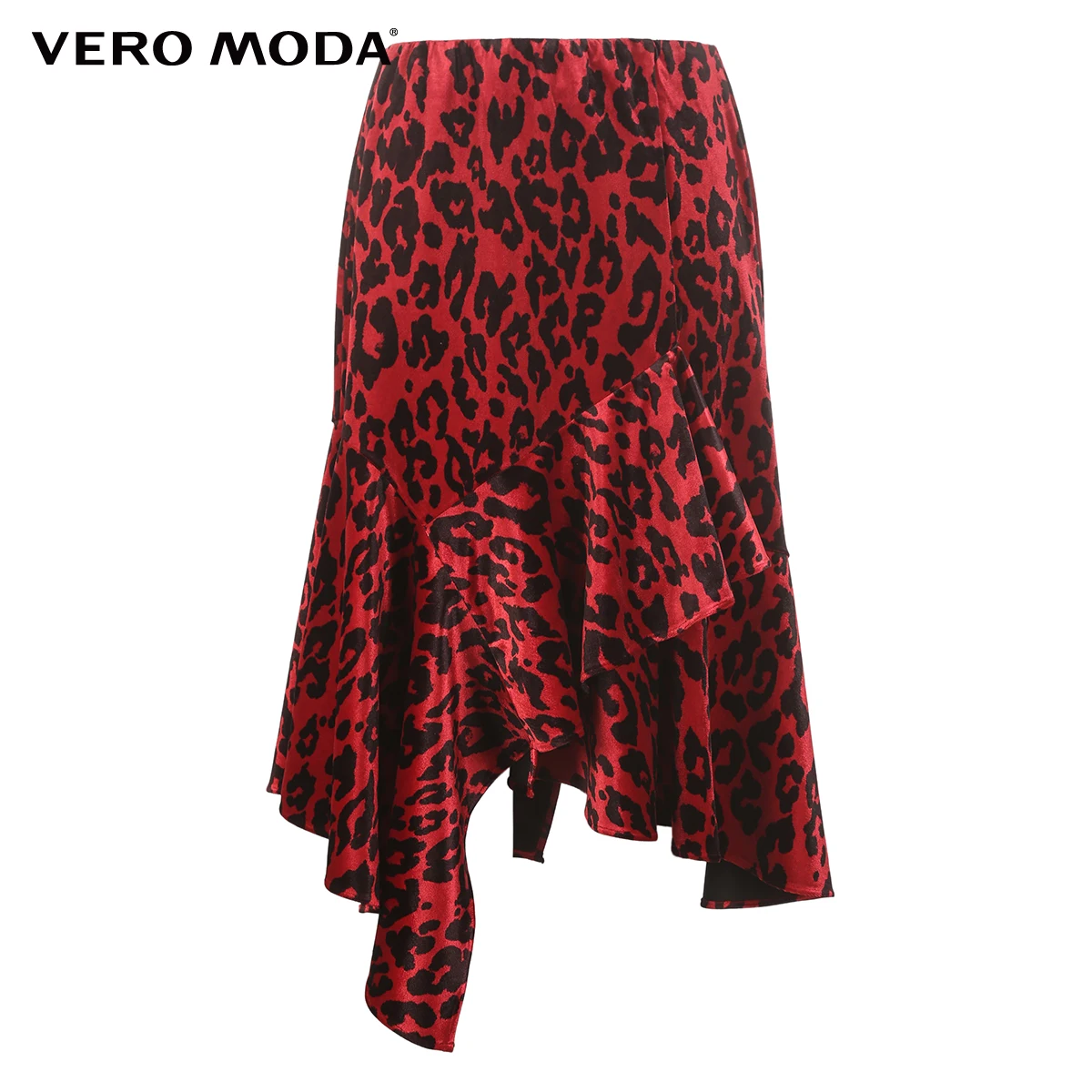 Vero Moda Женская юбка леопардовым принтом и оборками | 31911G524|Женские юбки|