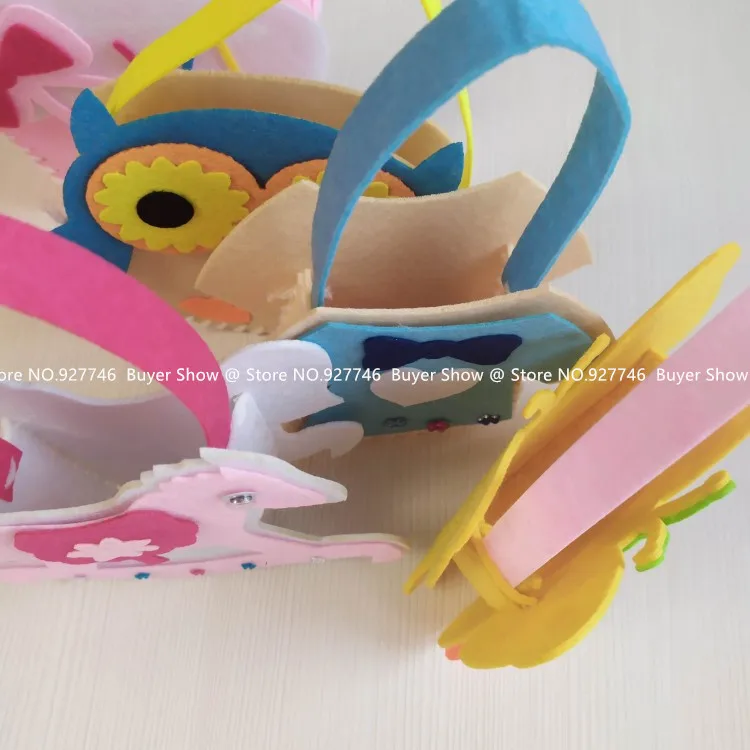 

Montessori Toys For Girls Creative Materials Handmade DIY Bag Non-Woven Fabric Handbags Kindergarten Teaching Aids BS63