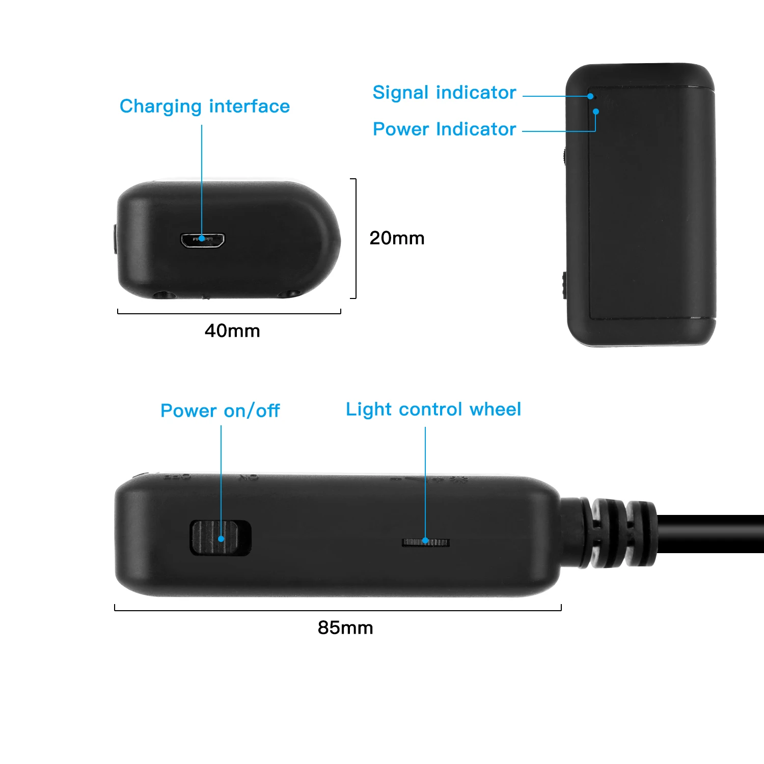 Новый эндоскоп Wi Fi 500W пикселей ручка 5 мм трубы Водонепроницаемый IP67 HD Камера для