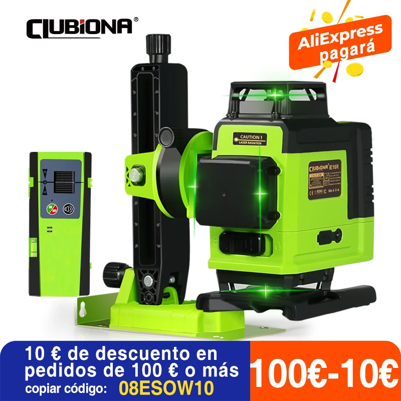 Лазерный уровень Clubiona IE16R дистанционное управление с литий ионной батареей 5000