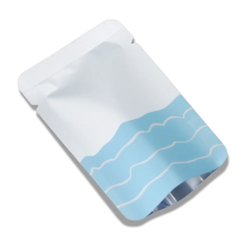 Матовый белый Открытый Топ чистый алюминиевый мешок закуска Еда кофе чай вакуум