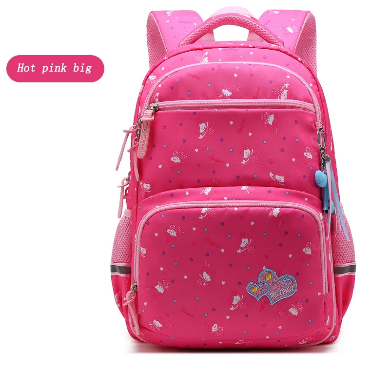 Hot pink big Детский милый рюкзак, женская сумка, женская школьная Противоугонная сумка для ноутбука, школьные сумки, школьная сумка для девочек-подростков, Детские рюкзаки - Цвет: Hot pink big