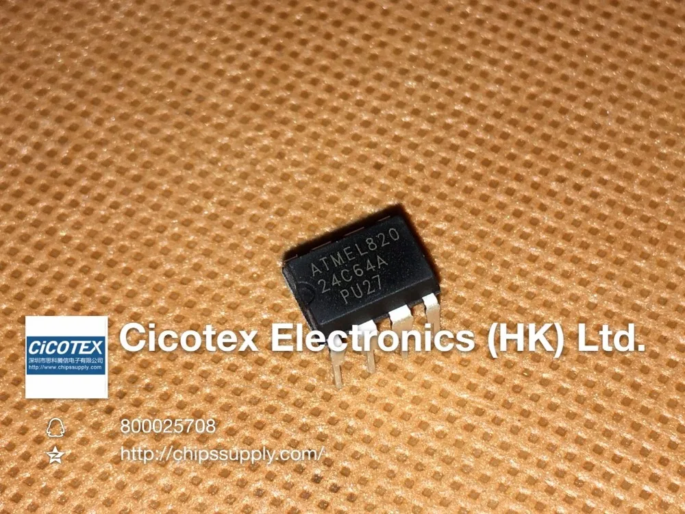 10pcs/lot AT24C64A-10PU-2.7 AT24C64APU27 24C64 DIP-8 IC EEPROM 64K I2C 400KHZ 8DIP