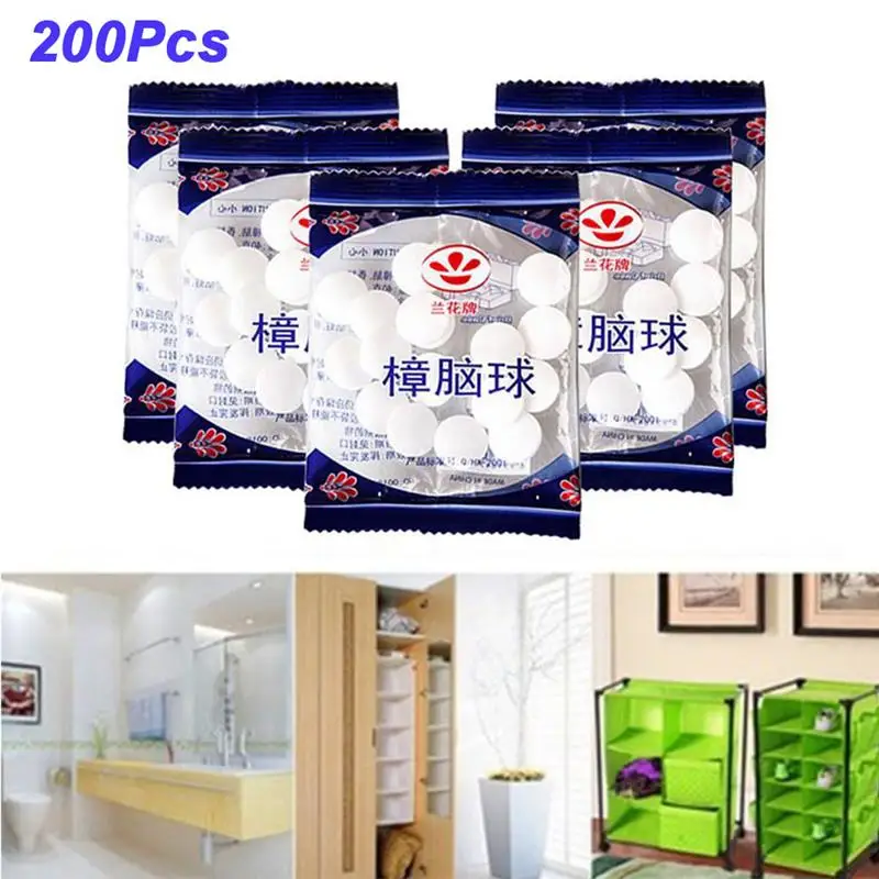 

200pcs /bag Natural camphor ball wardrobe shoe cabinet deodorant anti-insect anti-moth anti-insect pill shoes anti-mite
