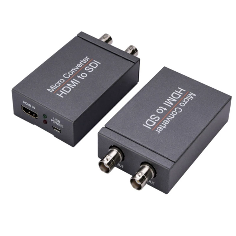 

2Pcs Mini HD 3G SDI to HDMI Converter HDMI to SDI Video Micro-Converter with Audio Auto Format Detection for Camera