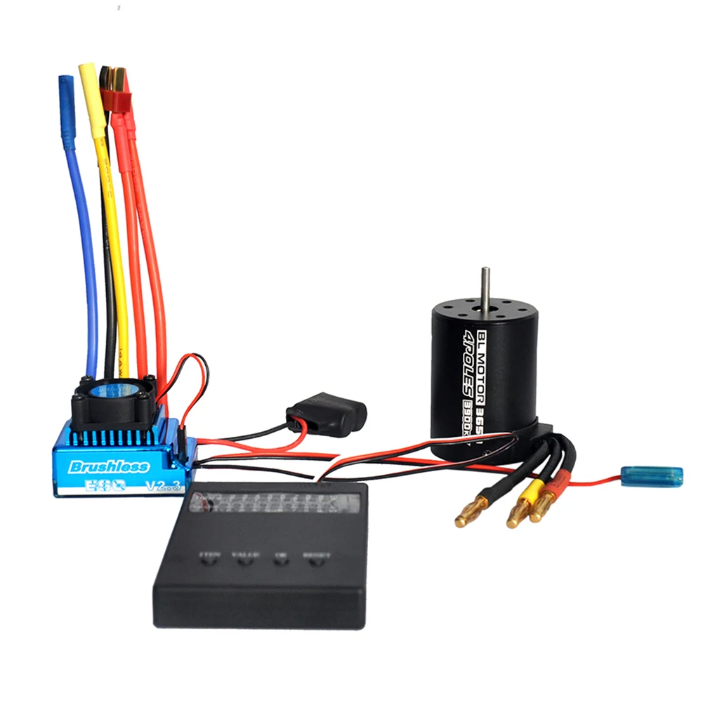 Водоотталкивающий 3650 3900KV RC бесщеточный двигатель ESC программируемая карта для