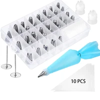 42pcs silicone pastry reusable icing piping baking cookie bags cake decorating tools disposable icing piping bags