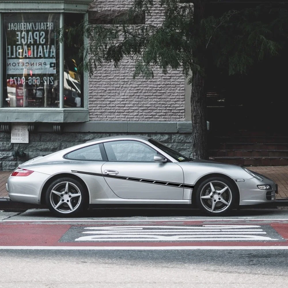 Длинные полосатые автомобильные наклейки для Audi BMW Ford VW Toyota Peugeot виниловые