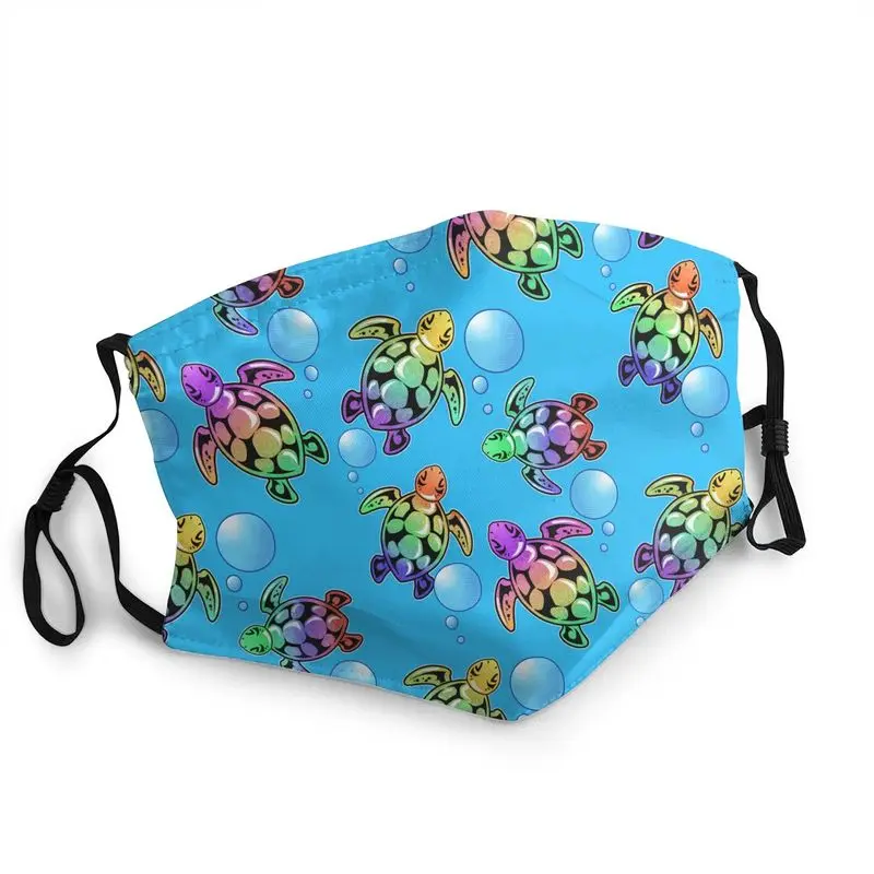 

Washable Colorful Sea Turtle Mask for Face Ocean Animal Anti Haze Dustproof Protection Cover Respirator Mouth Muffle