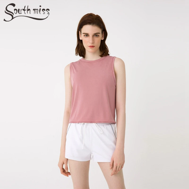 

Leisure Cuprammonium silk fibers Yoga Tank Women Premium Sport Vest GYM Sleeveless T Shirt