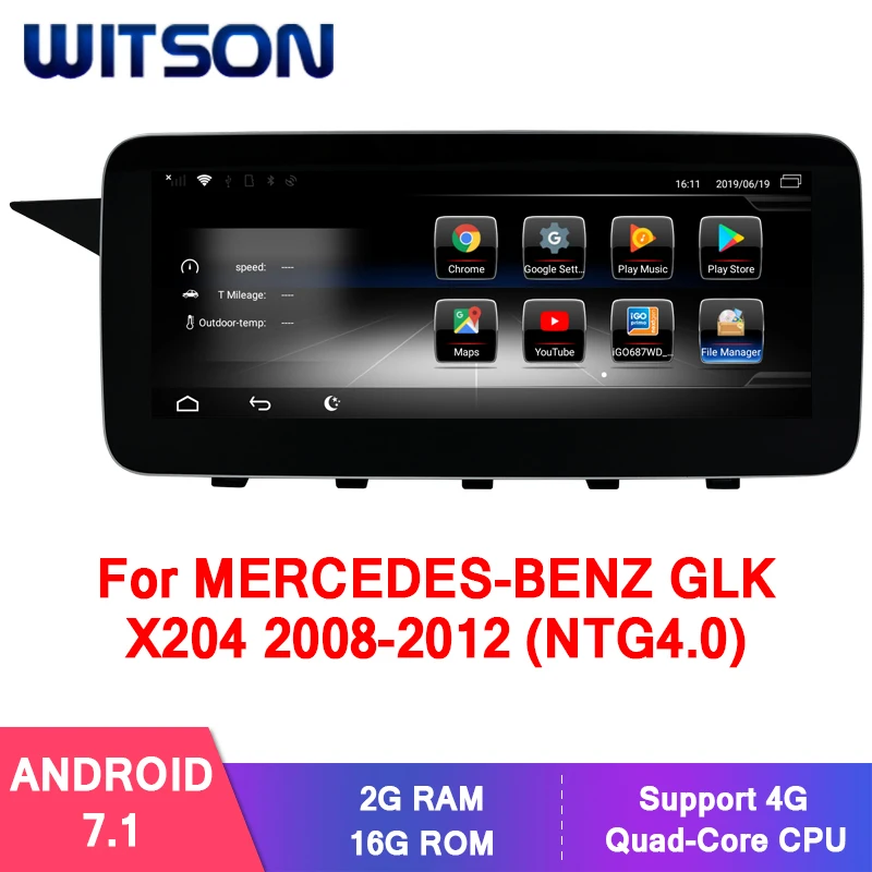Автомобильный DVD-плеер WITSON Android большой экран GPS с радио для BENZ GLK X204 2008-2012 (NTG4.0)