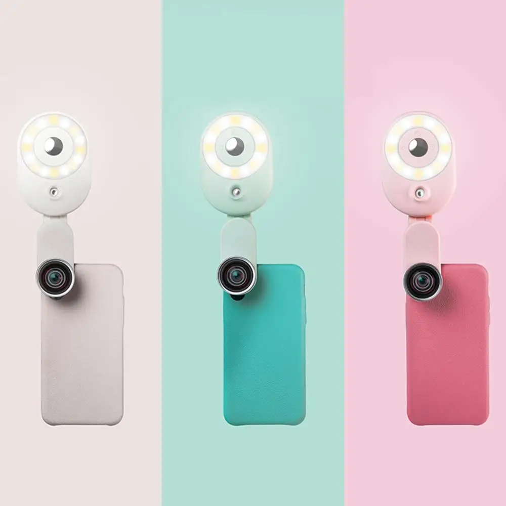 

Led Round Selfie Fill Light Photography Mobile Live Video Streaming Light 4 light modes Small size easy to carry