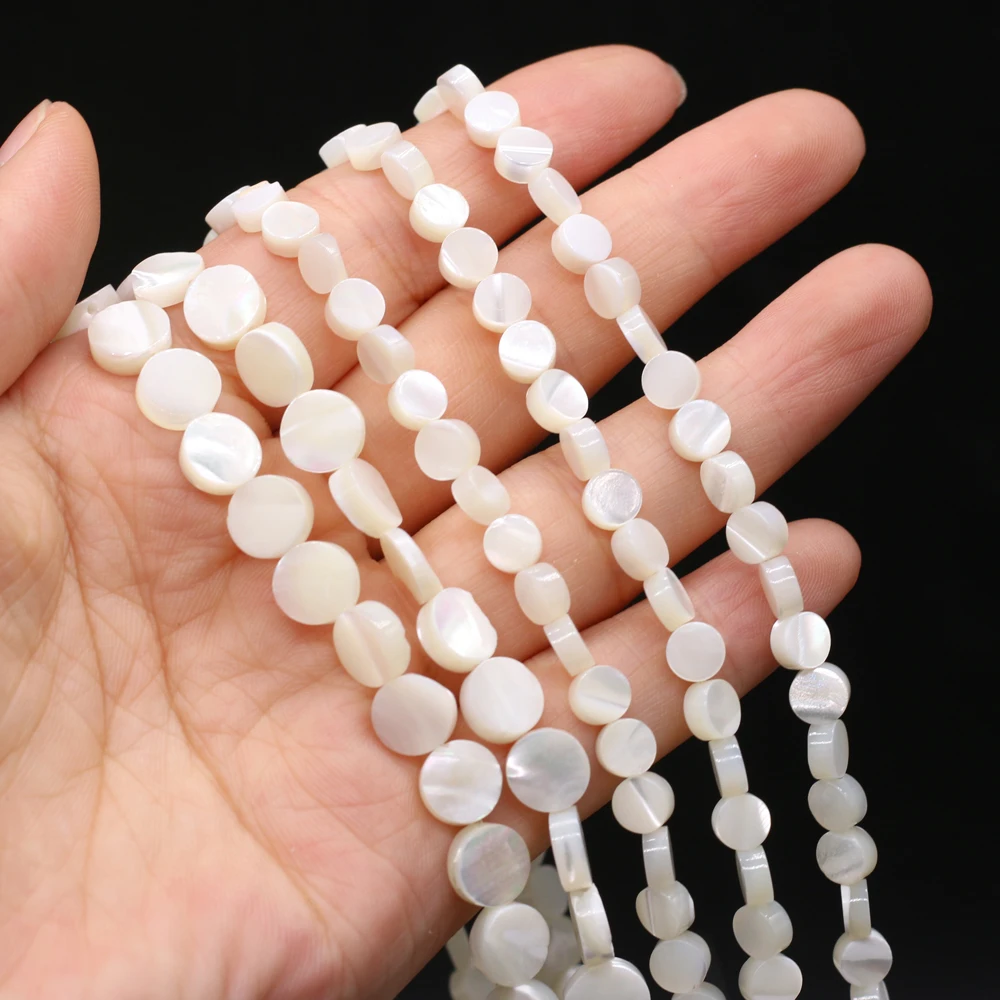

New Style Natural White Shell Seawater Bead Round Loose Beads For DIY Jewelry Making Bracelet Earring Necklace Accessory
