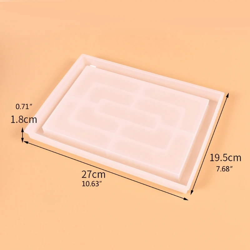 

2021 New DIY Large Flower Pot Tray Epoxy Resin Mold Rectangle Plate Dish Tray Resin Molds 2020 trend
