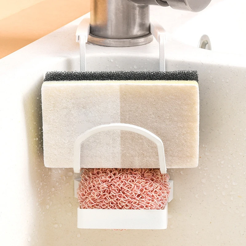 

1pcs Stainless Steel Sponge Holder Cleaning Ball Storage Drain Rack Kitchen Sink Storage Organizer Kitchen Accessories For Sink