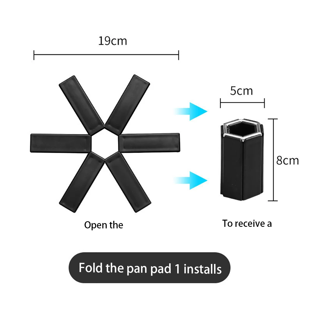 

Foldable Kitchen Table Mat Non-slip Insulated Mat Heat Resistant Cushion Pad Pan Placemat Kitchen Heat Insulation Pad Coaster