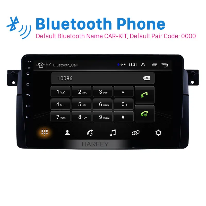Harfey 9 &quotAndroid 1 Автомобильный gps радио для 1998 2006 BMW M3/3 серии E46/2001 2004 HD сенсорный экран