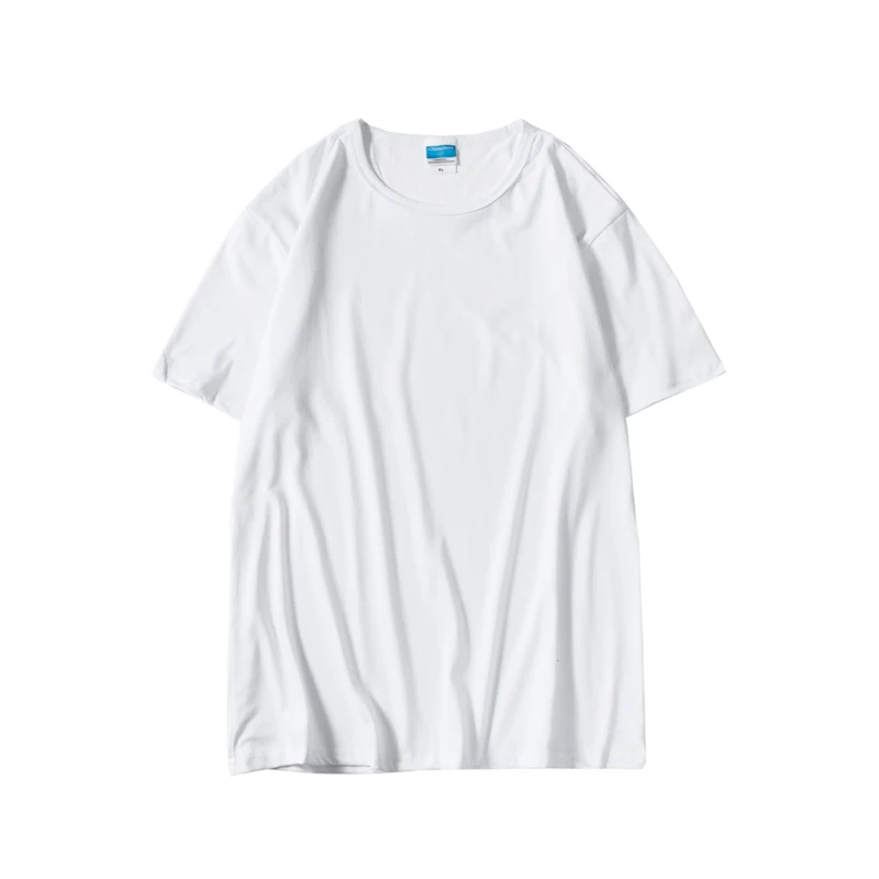 

2021 summer couple solid round neck short sleeve T-shirt basic casual Street BF Pullover Top