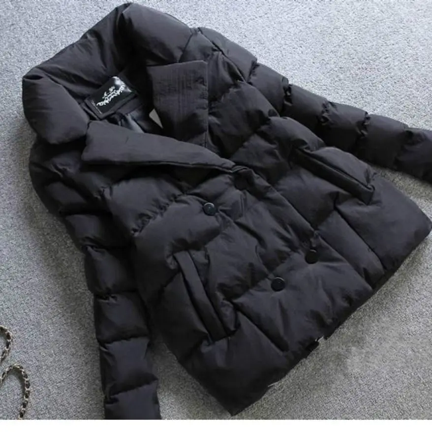 2023 New Women Winter Jacket Parkas Female Thick Cotton Padded Jacket Short Coat Slim Warm Outwear Lady Casual Thick Coat H987