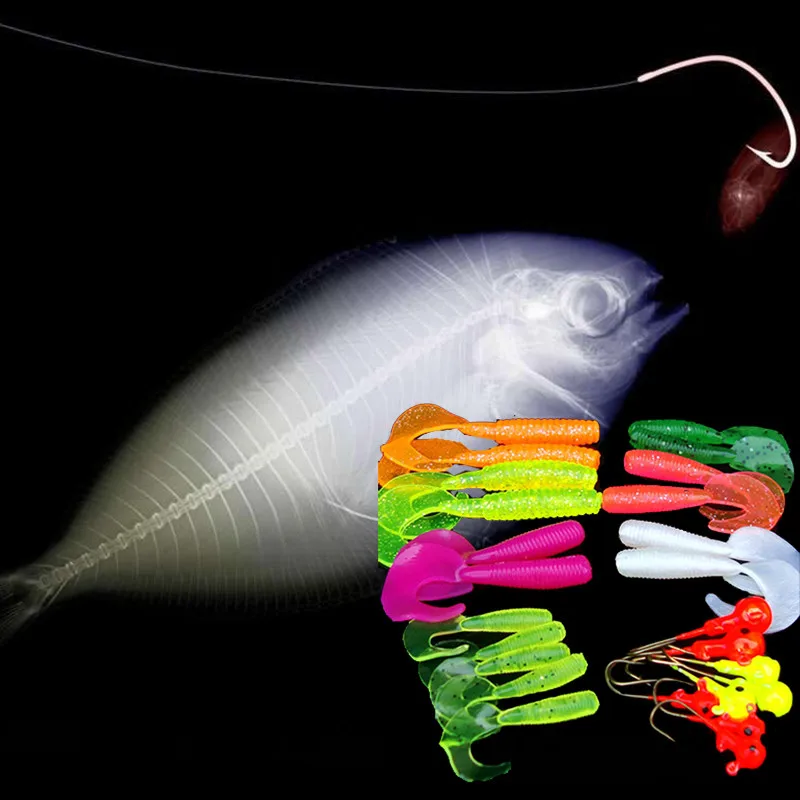 Необходимые приманки для рыбалка поля 25 шт. Мягкая приманка в виде червей набор