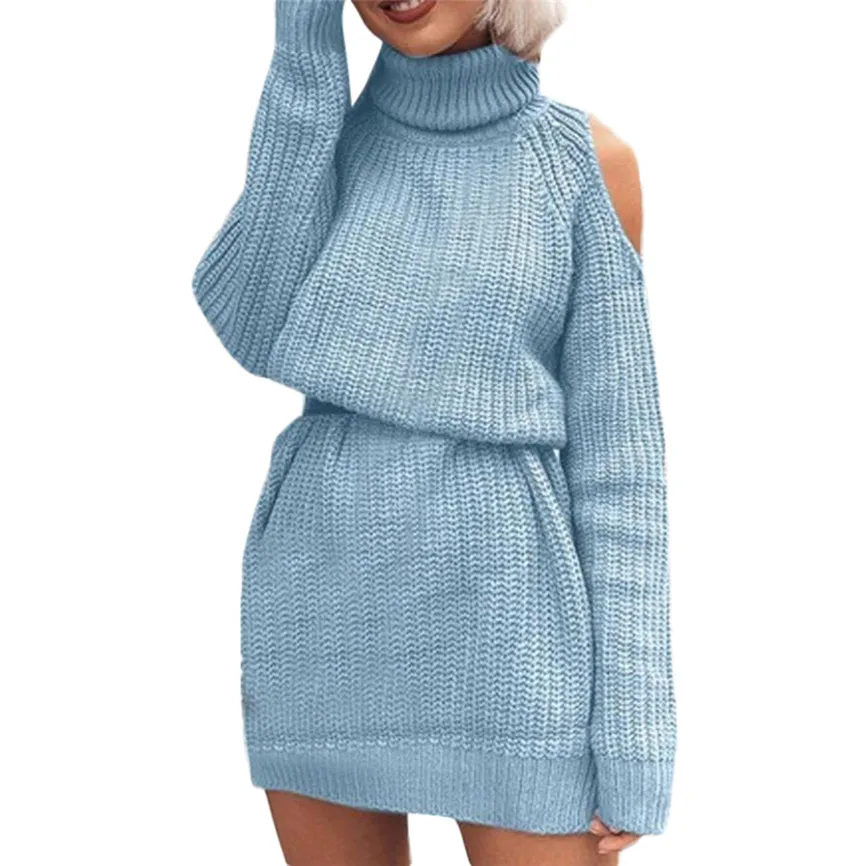 Blusa de Frio Feminina женские зимние высокие сексуальные воротник без бретелек Юбка Талия
