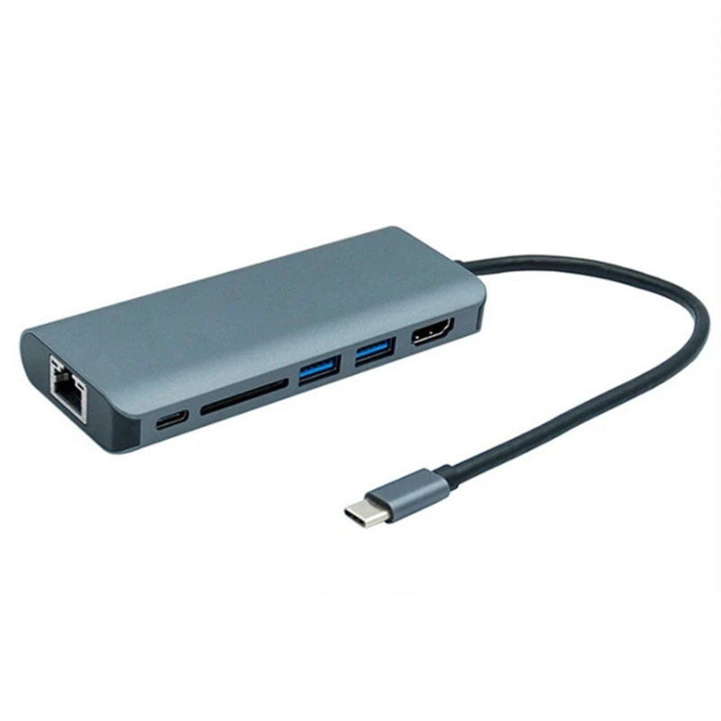 

USB C концентратор, 6 в 1 взаимный обмен данными между компьютером и периферийными устройствами C адаптер TYPE-C к HDMI + PD + USB3.0 + SD кард-ридер