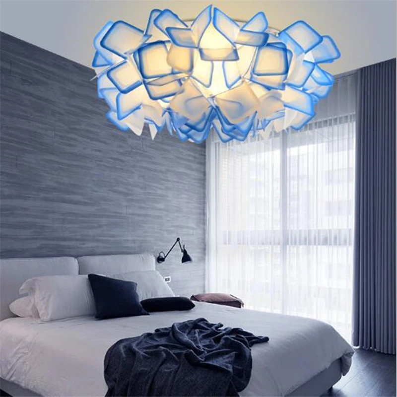 Подвесной светильник цветной акриловый подвесной с цветами для спальни кафе со