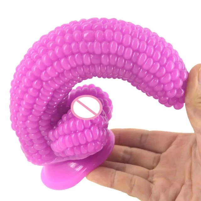 Большой фаллоимитатор для овощей в форме кукурузы с присоской интимные игрушки