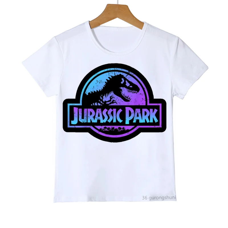 Футболка s для мальчиков и девочек графическая футболка с рисунком парка Юрского