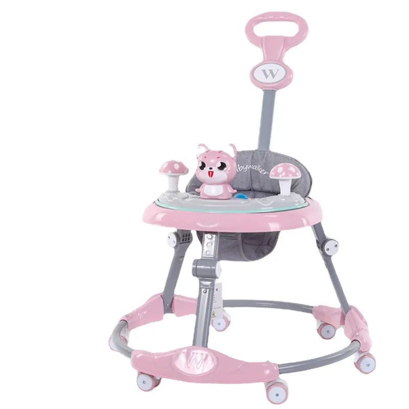 New Folding Baby Walker Multi-Function Anti-Rollover Anti-O-Legs Men and Women Adjustable Height Toddler Walker Newborn Walk Car