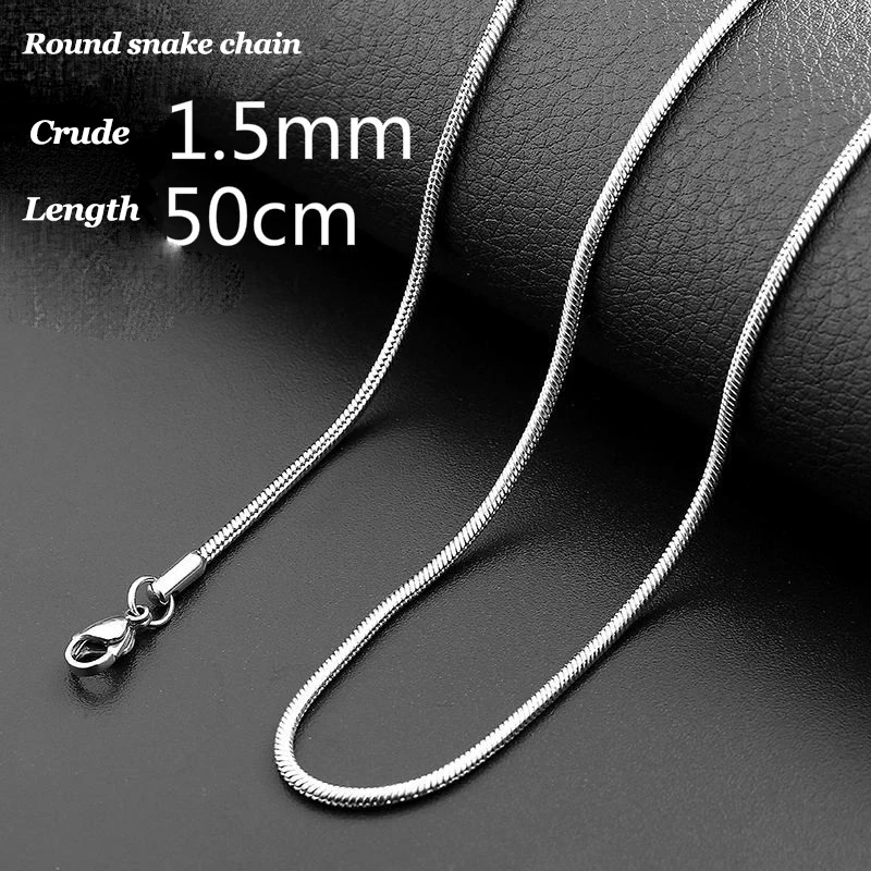 Ожерелье цепочка для мужчин цепь из нержавеющей стали со змеиным плетением Роло