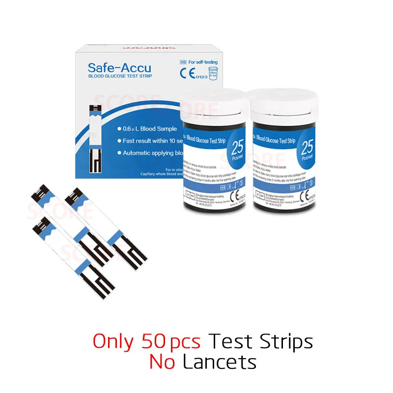50 strip No Lancet Accu, глюкометр для измерения уровня сахара в& Тесты полоски и Ланцеты 50/100 шт комплект глюкометра для диабетиков измеритель уровня сахара в крови для диабетиков Тесты er - Цвет: 50 strip No Lancet