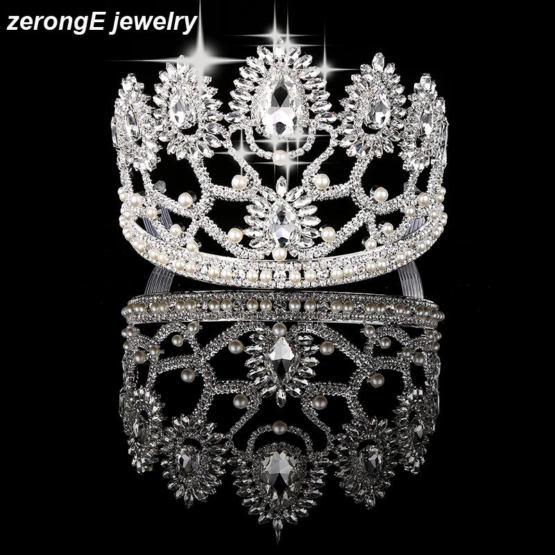 ZerongE jewelry4.7 &quotКоролевские королевские сверкающие романтические Стразы тиары и