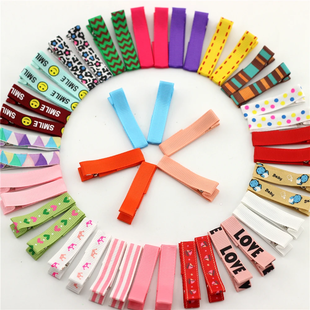 10 шт. заколки с подкладкой из аллигатора цветочным принтом для маленьких детей