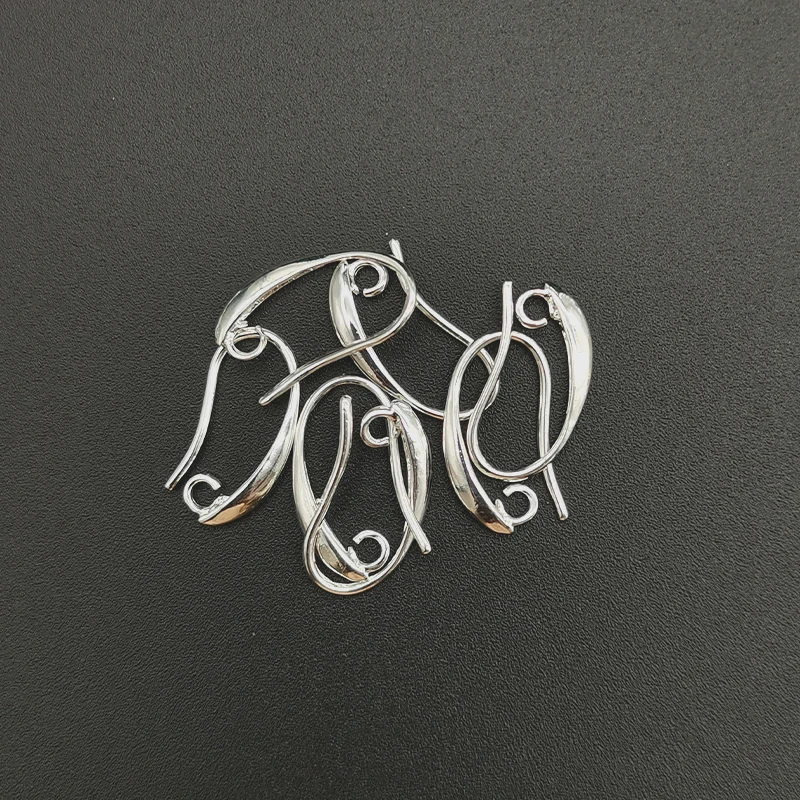 

20Pcs Smooth Earring Hook with Split Ring Ear Hooks U Shape For Earrings Making Handmade Jewelry Accessories Components