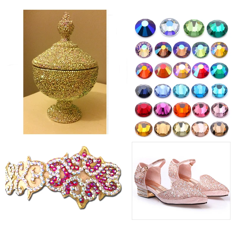 Новые предложения стеклянные стразы 1440 шт./упак. с украшением в виде кристаллов