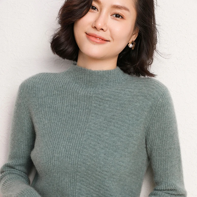 

100% Pure Cashmere Knitting Jumpers Women Top Grade Sweaters Clothes 2020 Winter Autumn New Oneck Female Pullovers Long Sleeve