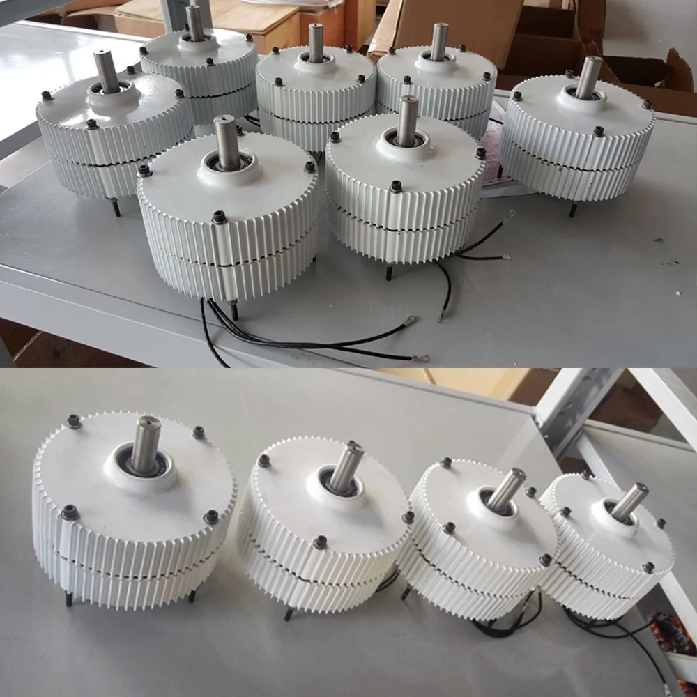 Низкая скорость 300W 400W 12V 24V 48V безредукторный генератор постоянного магнита