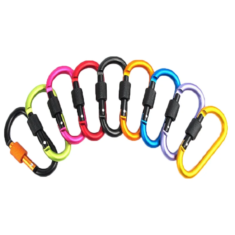 8 см карабин из алюминиевого сплава с d образным кольцом зажим для ключей