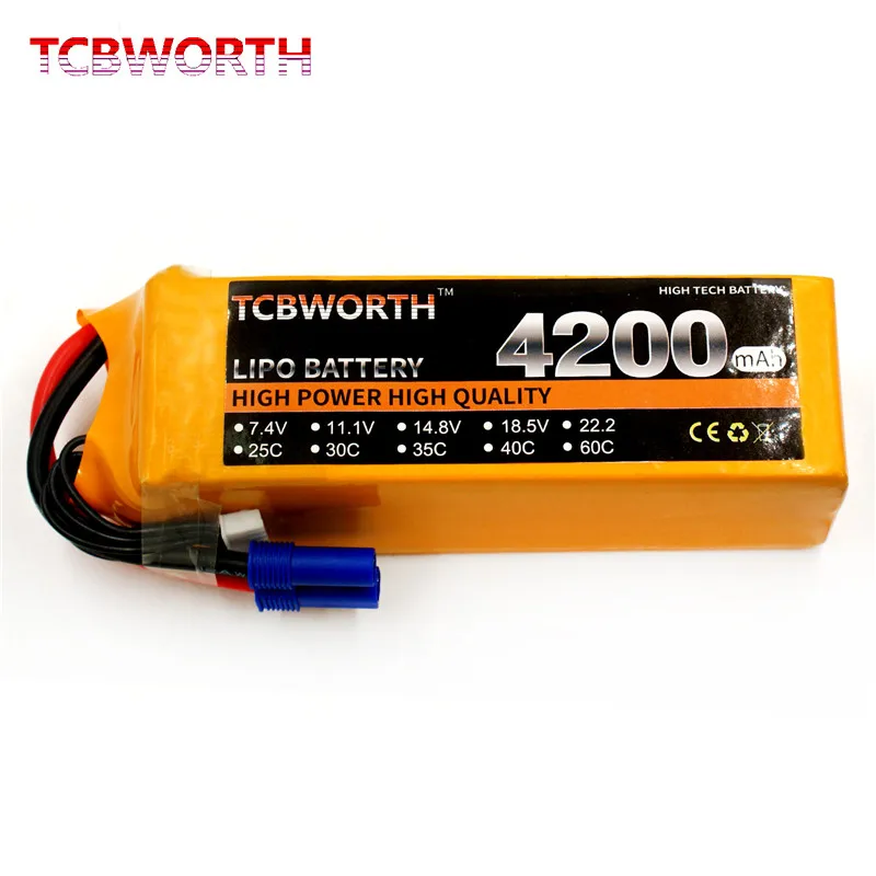 Дрона с дистанционным управлением LiPo Батарея 14 8 v 4200 мА/ч 35C 4s батареи для RC