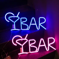 led fairy bar neon lights sign for wall hanging usb battery operated christmas party decor holiday lighting wine pub decoration
