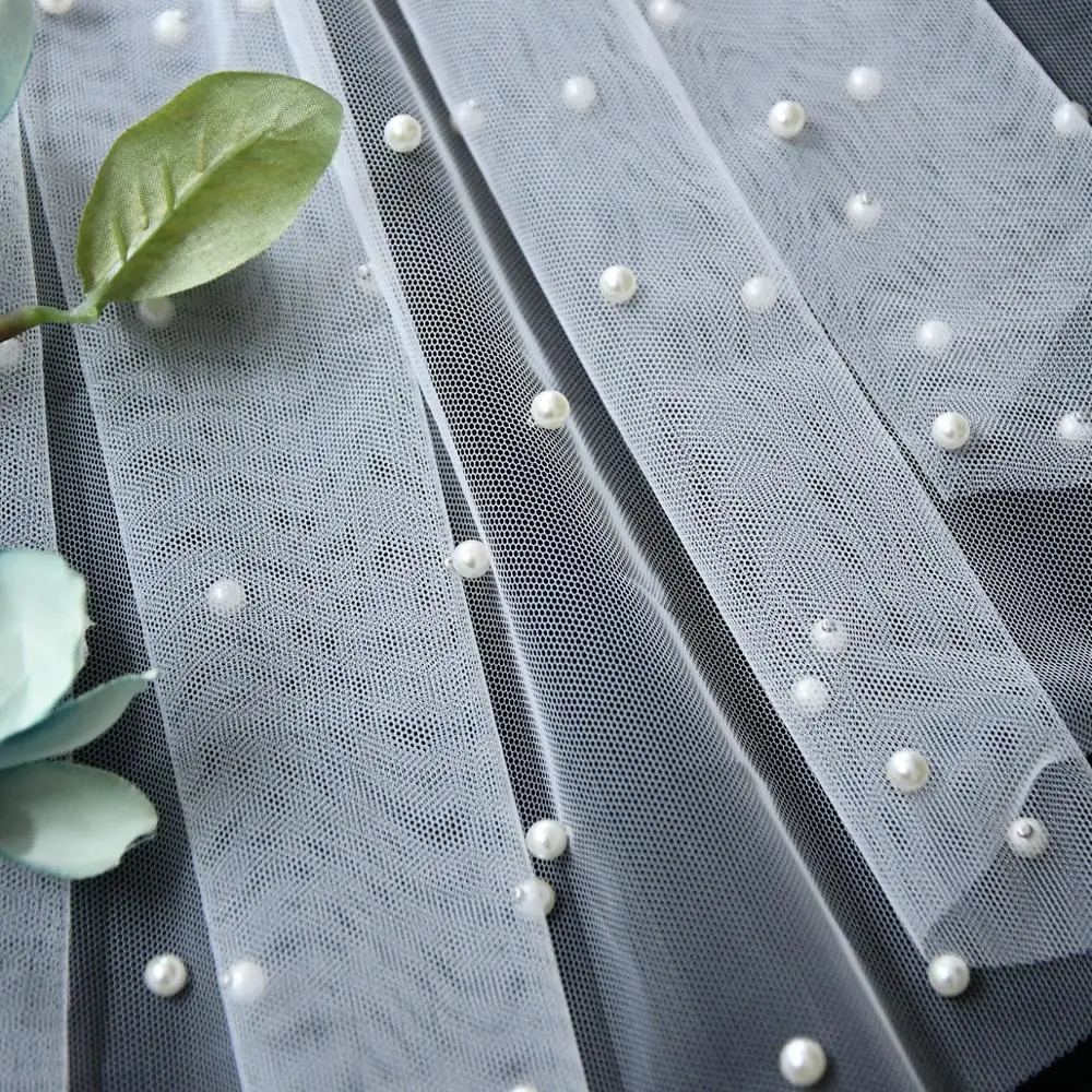 

ZMV05 Elegant 0.6M Wedding veil 1 layers Bridal veils pearl wedding veil white ivory wedding vail bridal veils with comb