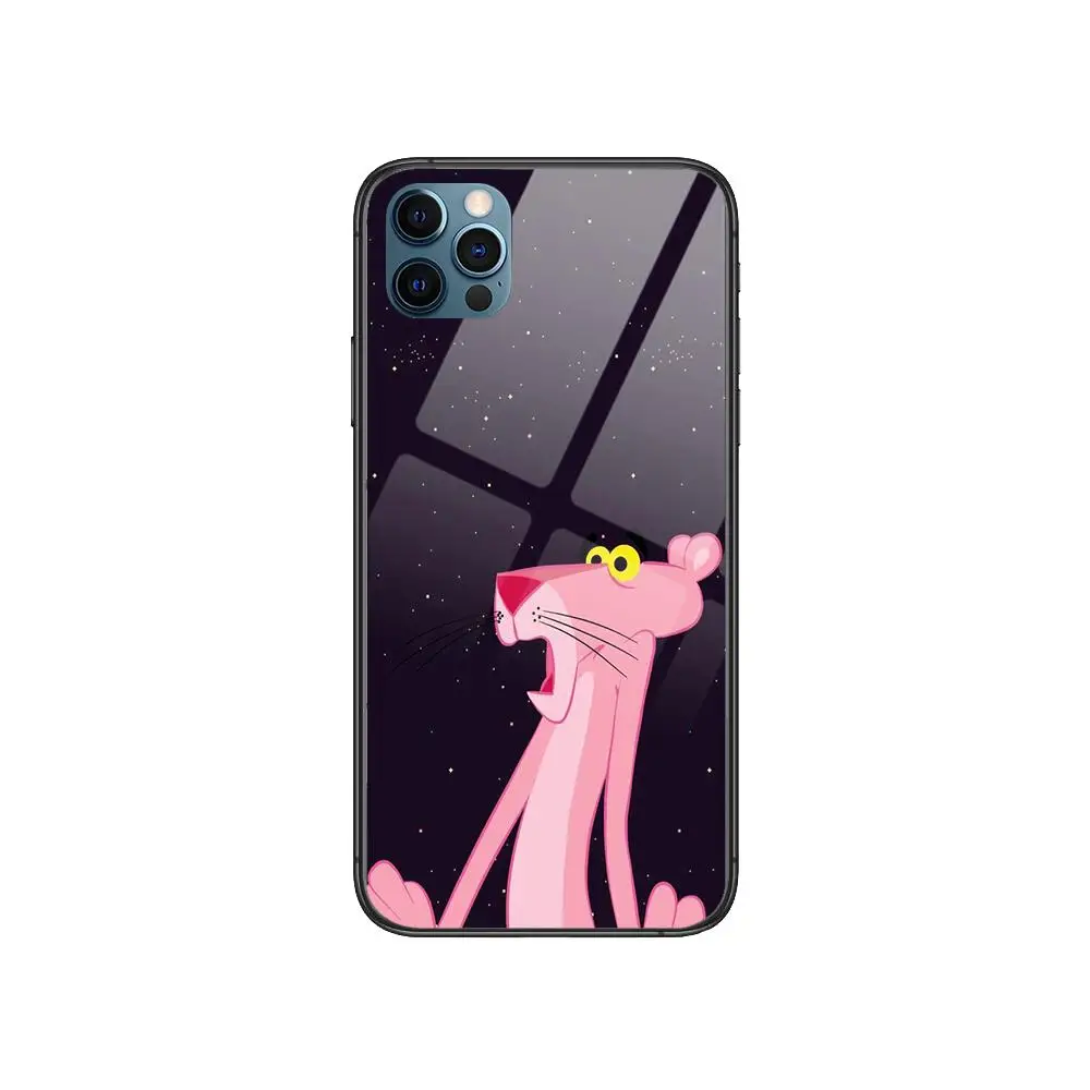 

pink panther Anime Style Phone Case cover For iphone 12 pro max 11 8 7 6 s XR PLUS X XS SE 2020 mini black cell shell