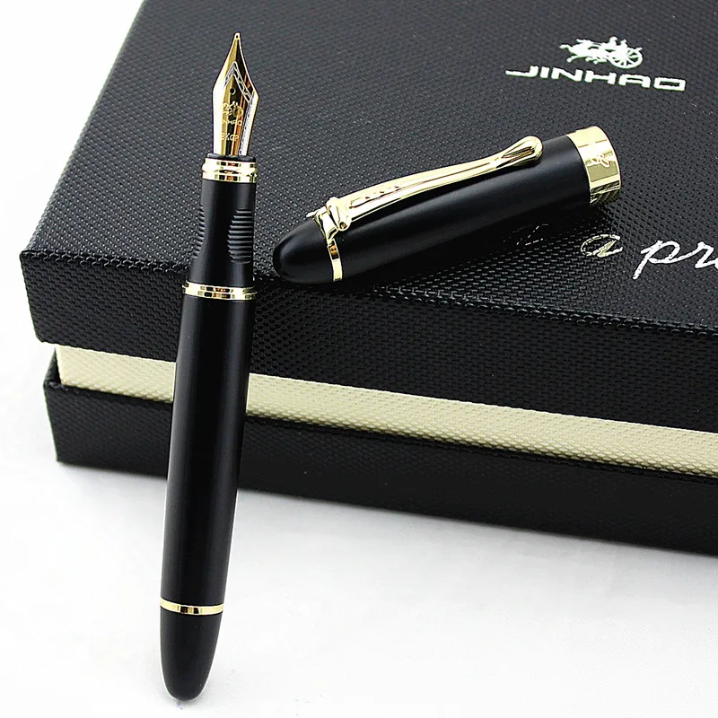 JINHAO X450 передовые перьевая ручка, покрытие из 18 к GP чернильная ручка NIB больше цветов на выбор упаковки с черной ручкой мешочек Горячая распродажа